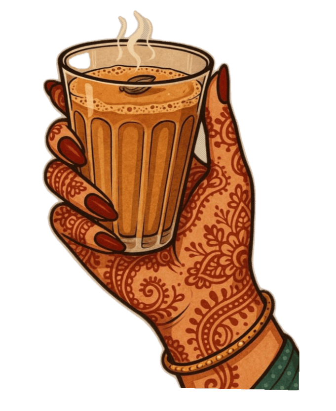 glass of tea in hands
